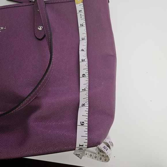 Coach Leather Tote Silver Mauve - Picture 12 of 15